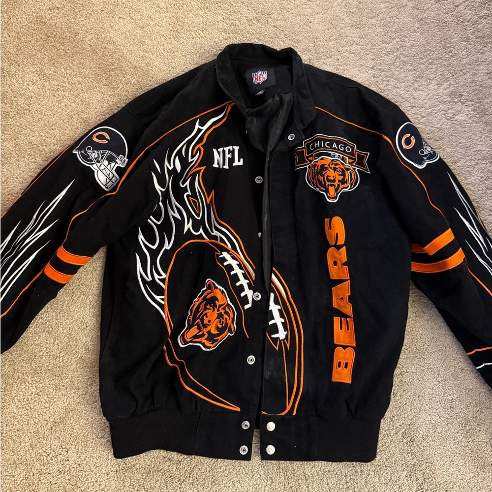 Chicago Bears Varsity/bomber patch work jacket - image 1